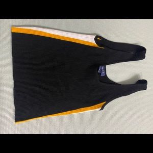 Spaghetti strapped crop top